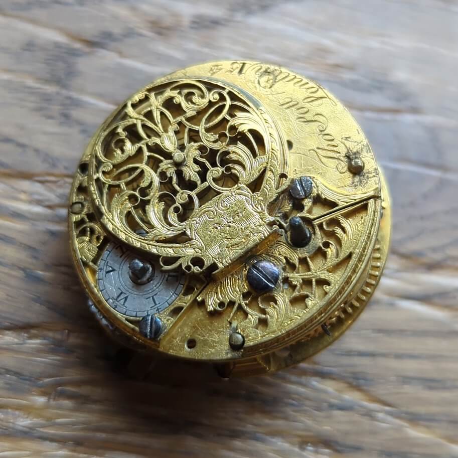 Thomas Pott, London 18th Century Verge Pocket Watch Movement - Image 2